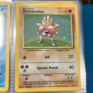 Holographic Hitmonchan Pokemon Card